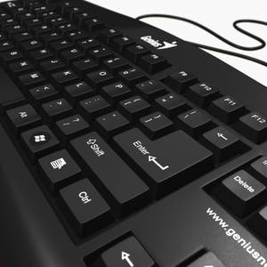 Black Computer 3D Model Thumbnail