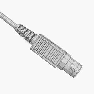 Technical drawing of a coaxial cable connector on a white background Thumbnail