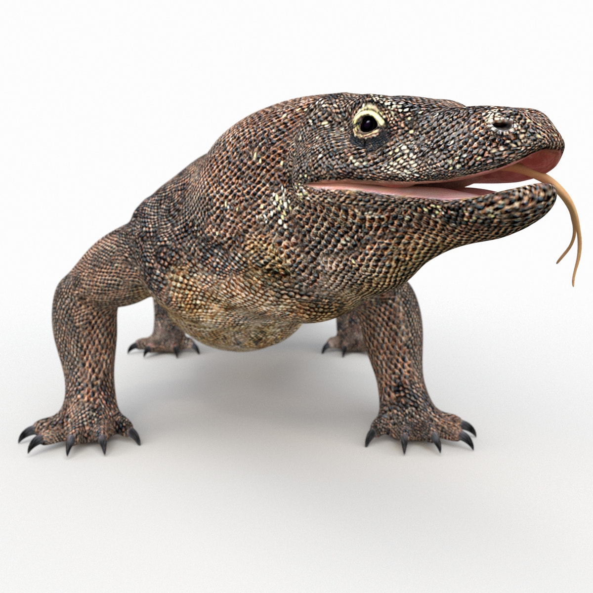 Animated Komodo Dragon 3D Model for Download