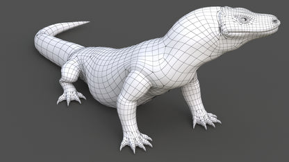Animated Komodo Dragon 3D Model