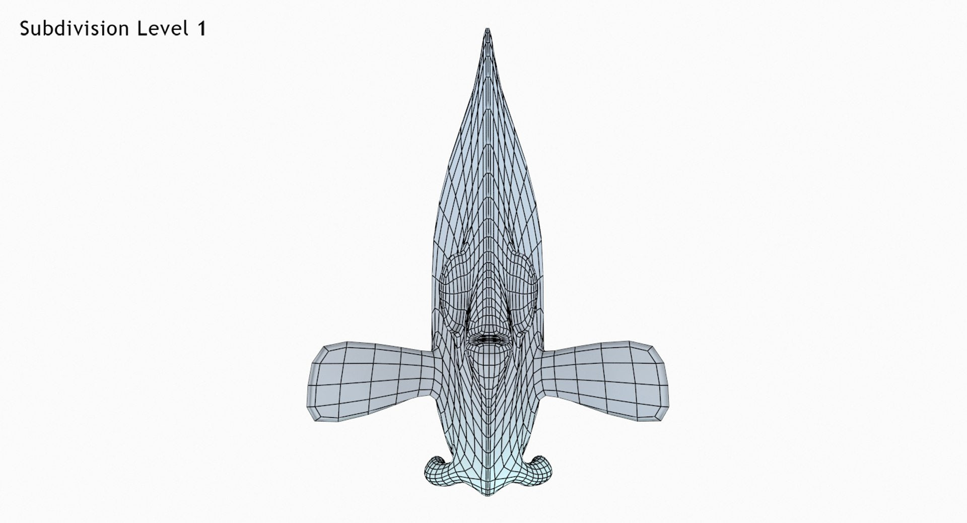 격자무늬 나비고기 3D 모델
