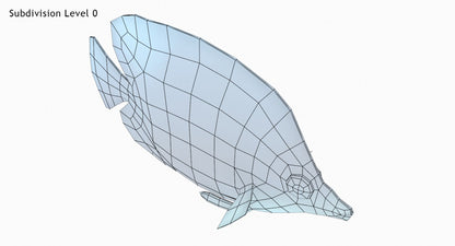 Latticed Butterfly Fish 3D Model