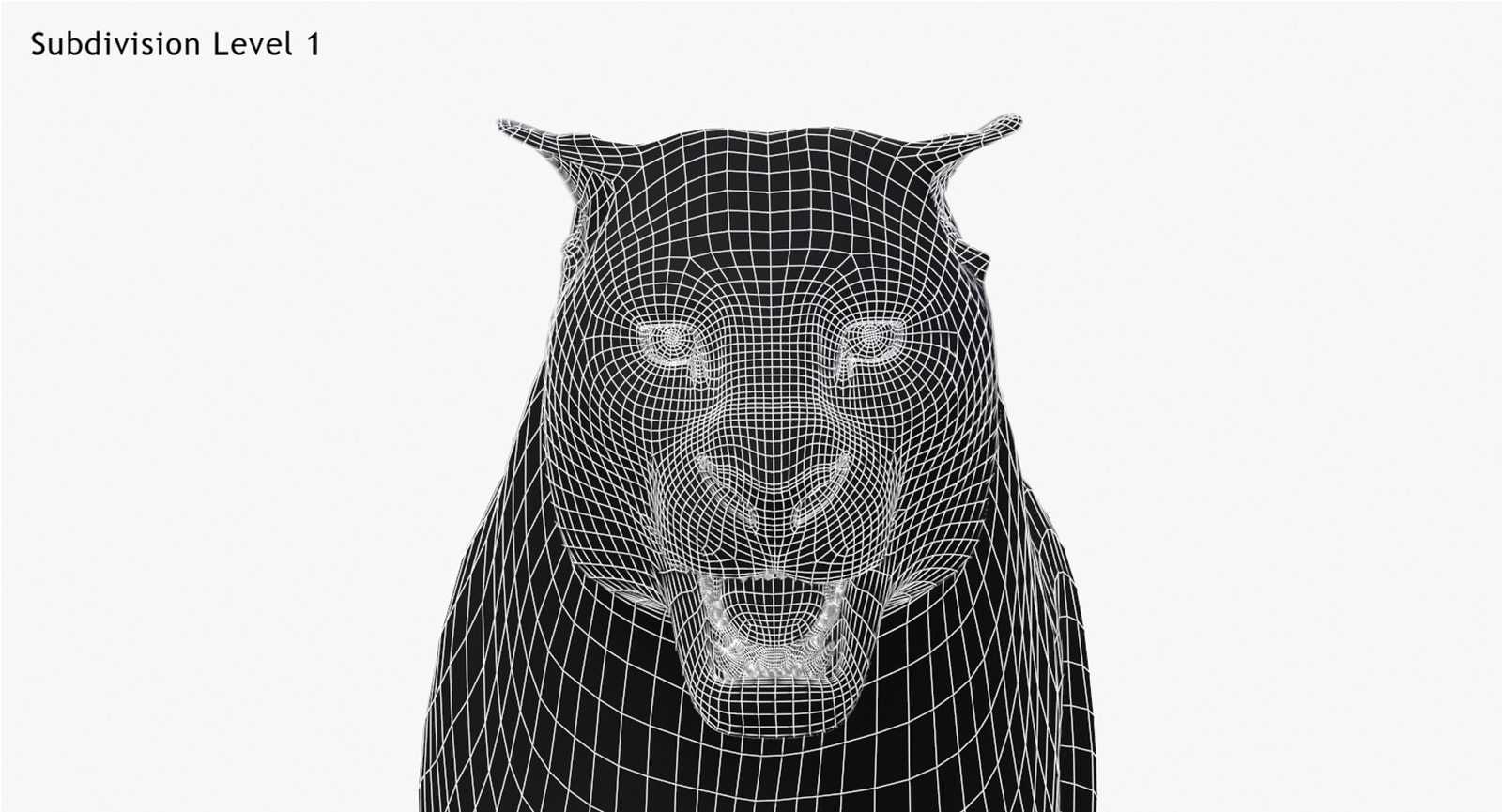 Animated Big Cats 3D Model Fur