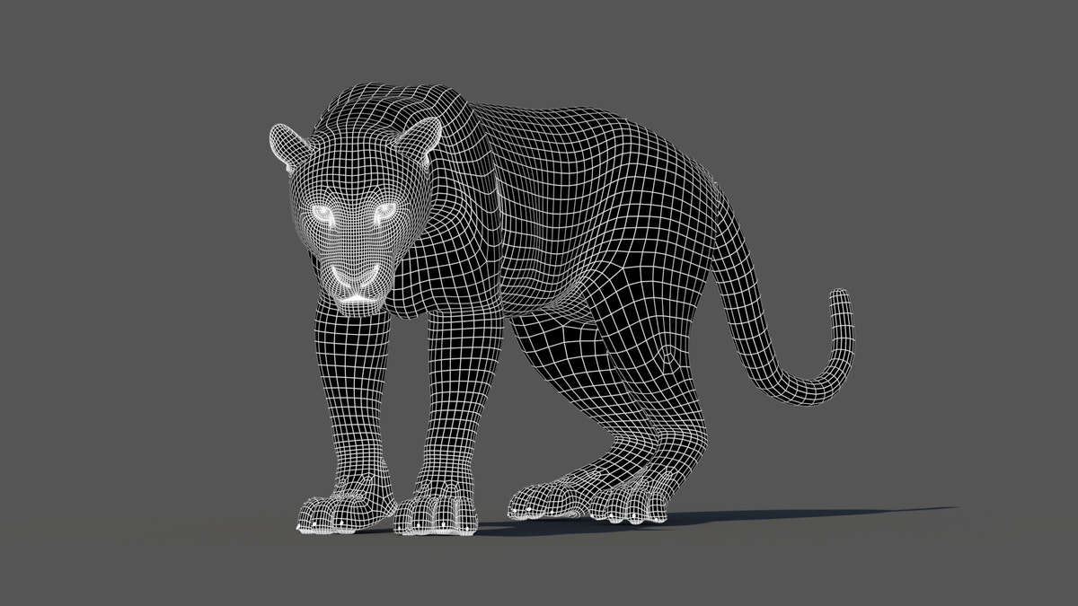 Leopard Animated Fur 3D Model for Download | PROmax3D