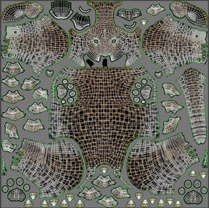Leopard Cub 3D Model Body Uvs Thumbnail