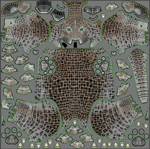 Leopard Cub 3D Model Body Uvs Thumbnail