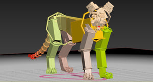 Rigged Lion 3D Model - CAT Motion Rig