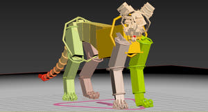 Rigged Lion 3D Model - CAT Motion Rig Thumbnail
