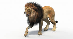 Animated Lion 3D Model for Download Thumbnail