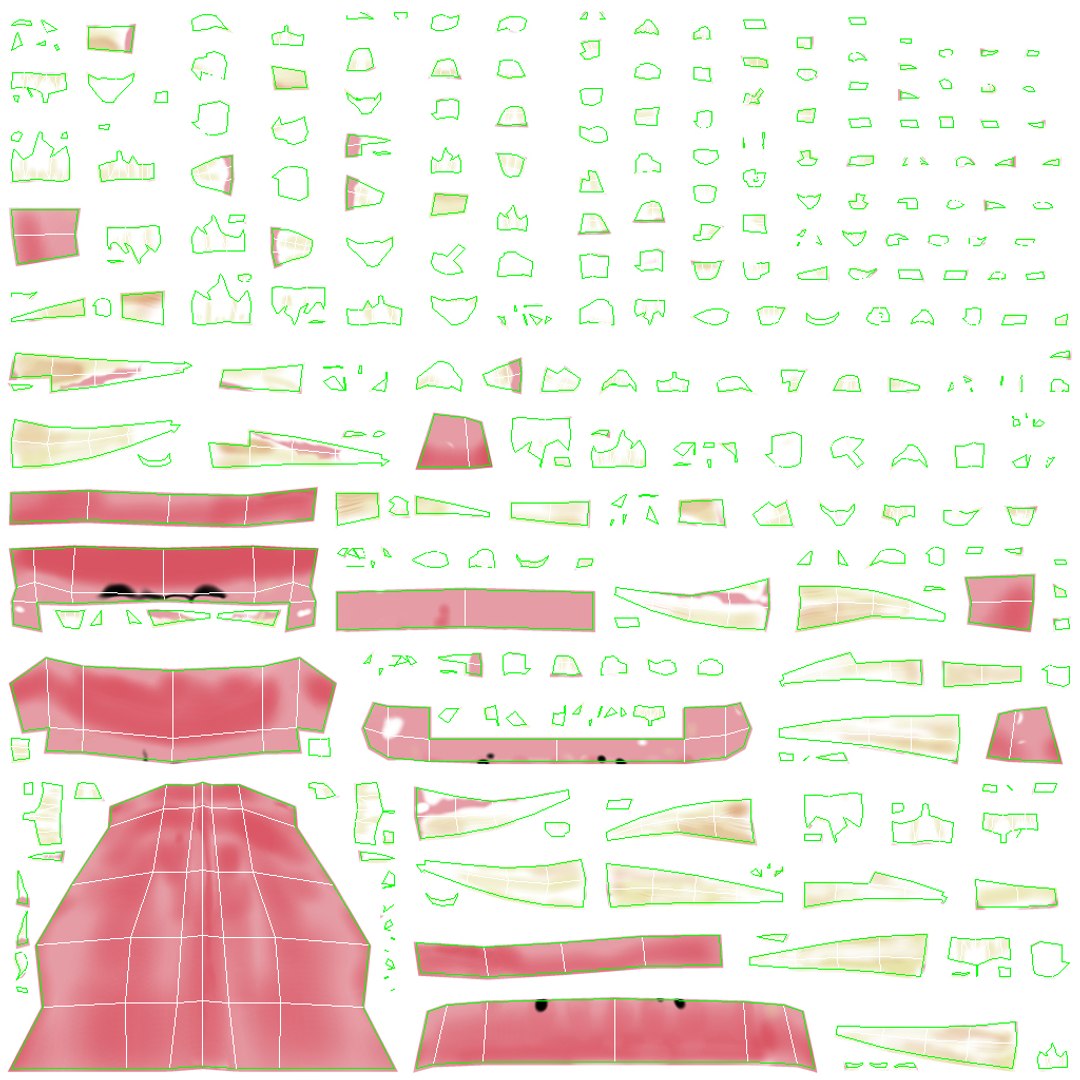 Lion 3D Model Mouth UVs