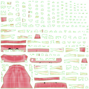 Lion 3D Model Mouth UVs