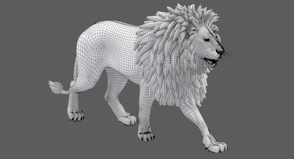 Lion 3D Model Animated