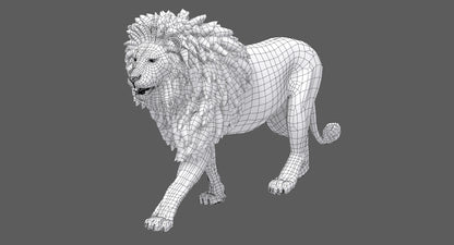 Lion 3D Model Animated