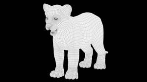 Lion Cub 3D Model Bundle – Natural & White Thumbnail