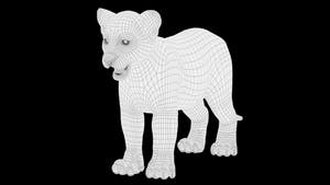 Lion Cub 3D Model Bundle – Natural & White Thumbnail