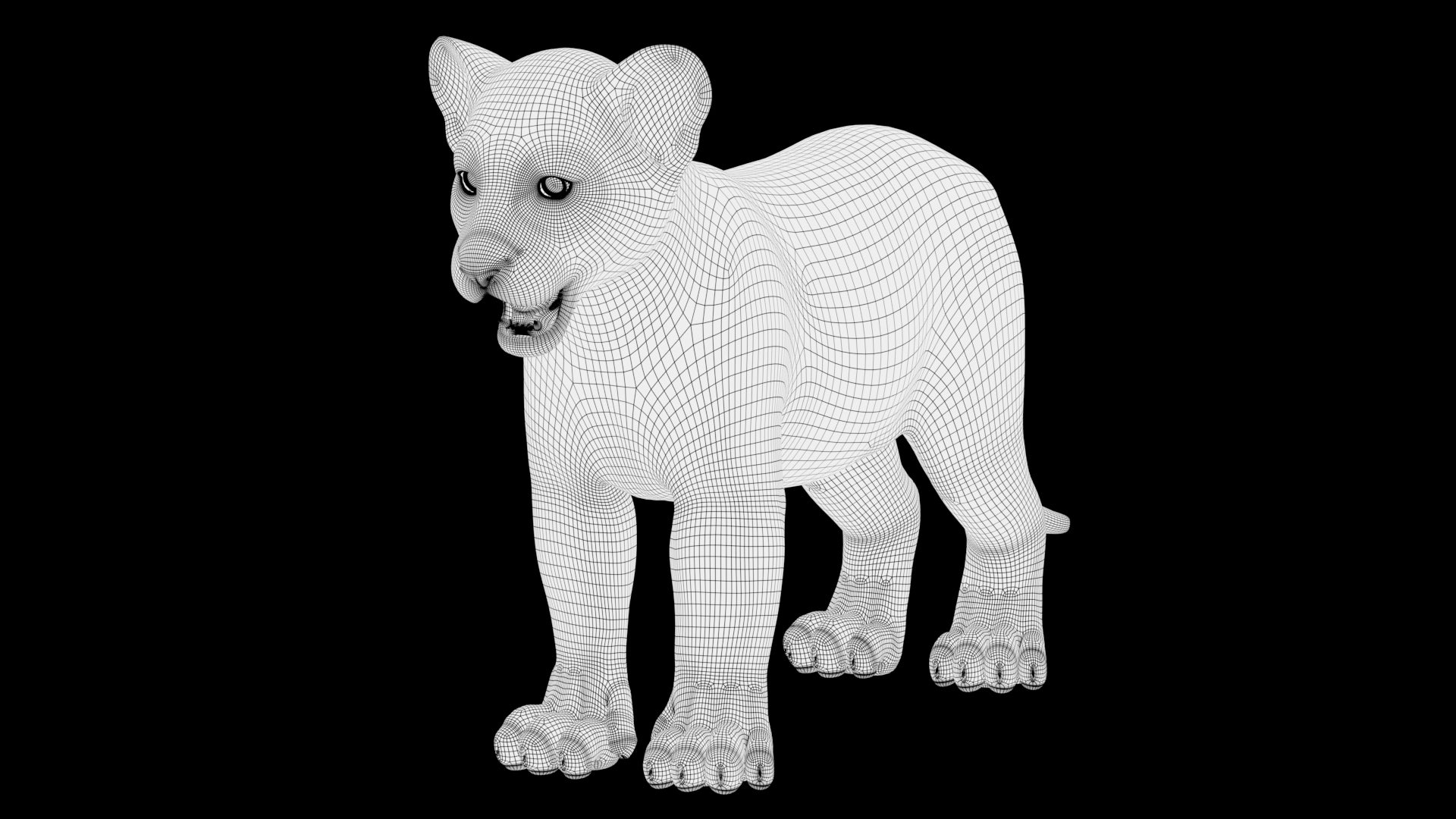 Lion Cub 3D Model Bundle – Natural & White