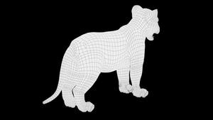 Lion Cub 3D Model Bundle – Natural & White Thumbnail