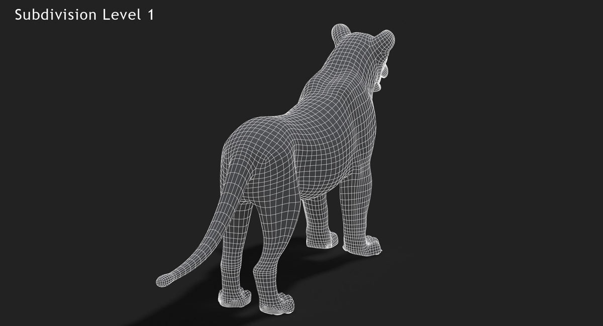 Animated Lioness 3D Model - Low-Poly