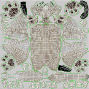 White Lioness Fur 3D Model Thumbnail