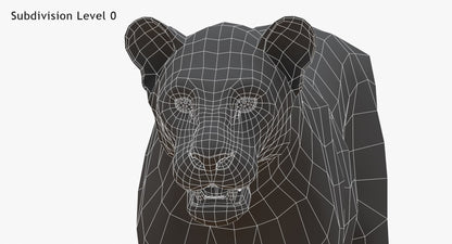 Lioness White 3D Model