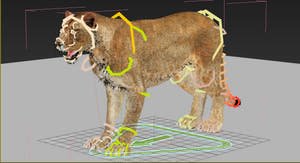 Rigged Lioness 3D Model - Game-Ready, Realistic Thumbnail