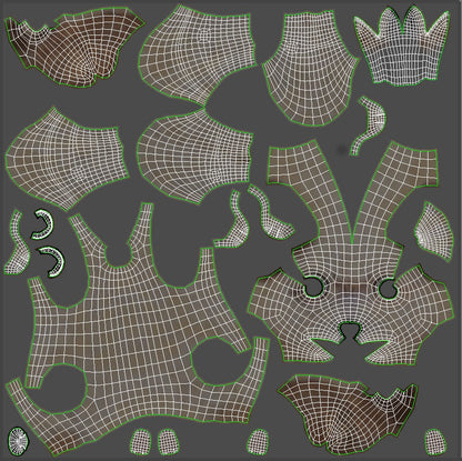 Maltipoo Dog Puppy 3D Model Body UVs