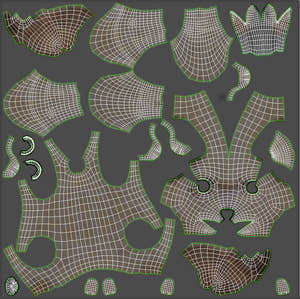 Maltipoo Dog 3D Model Body UVs Thumbnail