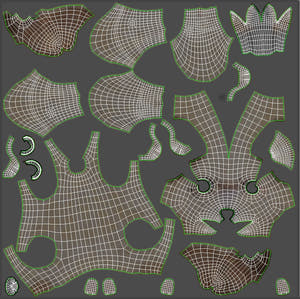 Maltipoo Dog 3D Model Body UVs Thumbnail