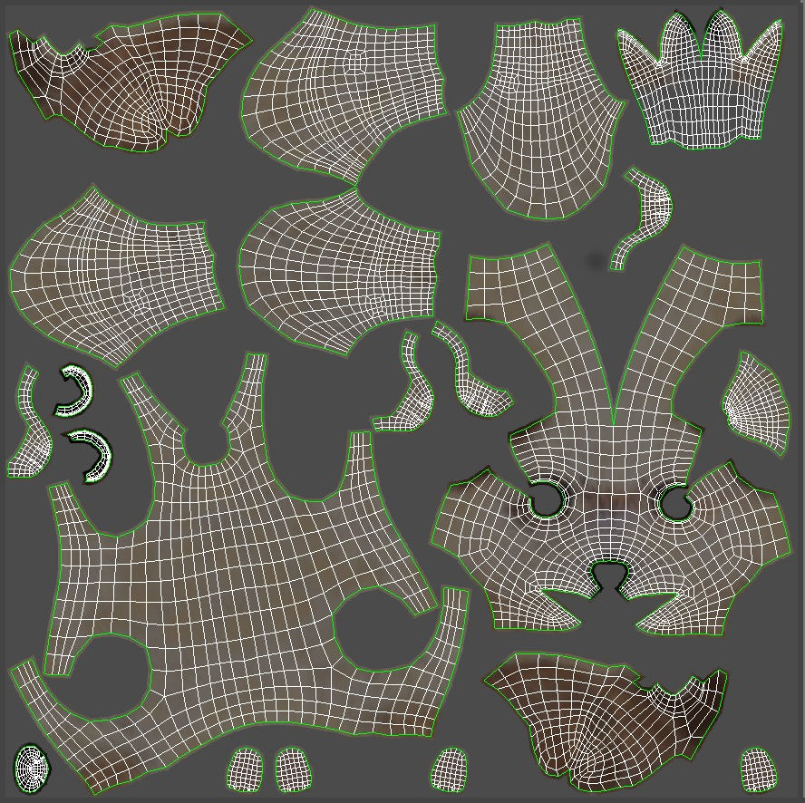 Maltipoo Dog 3D Model Body UVs