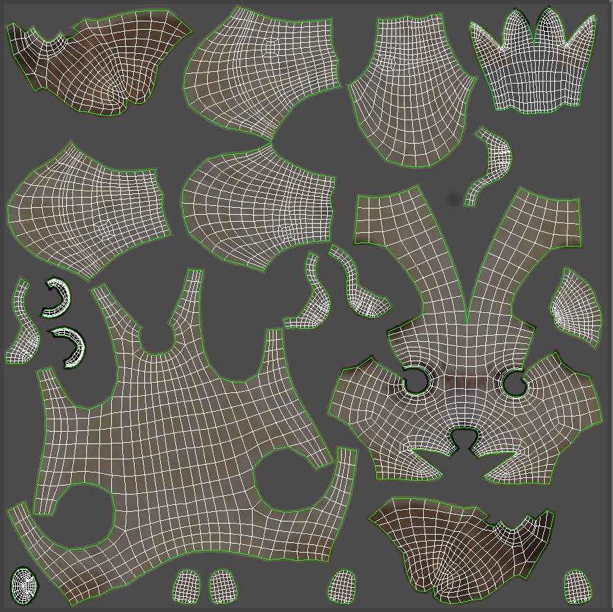 Maltipoo Dog 3D Model Body UVs