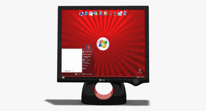 LG L1900R Monitor 3D Model - Free, Game-Ready Thumbnail