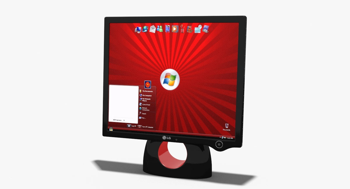LG L1900R Monitor 3D Model - Free, Game-Ready