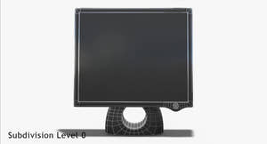 LG L1900R Monitor 3D Model - Free, Game-Ready Thumbnail