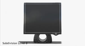 LG L1900R Monitor 3D Model - Free, Game-Ready Thumbnail