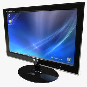 Black Computer 3D Model Thumbnail