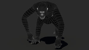 Animated Orangutan 3D Model - Hair and Fur Thumbnail