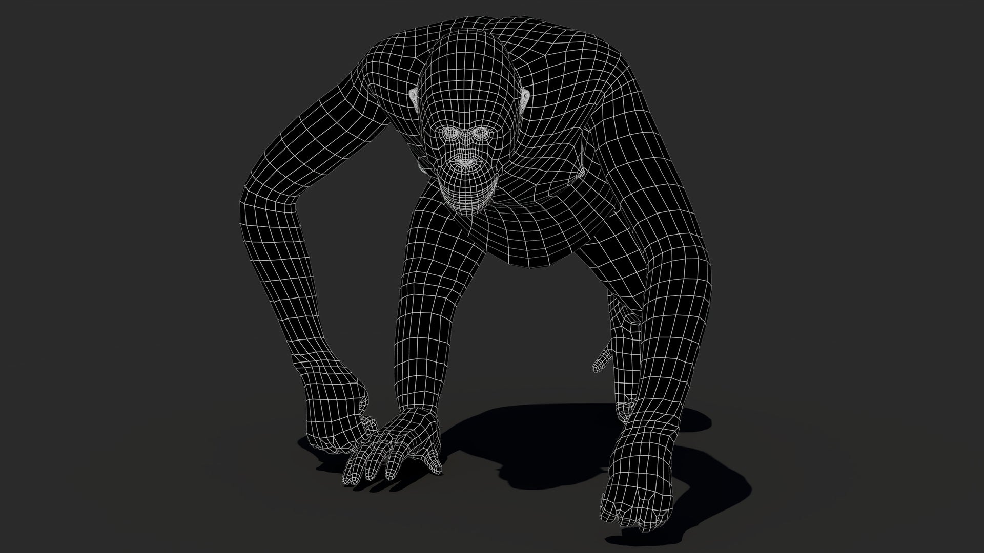 Orangutan 3D Model Animated Fur