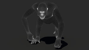 Animated Orangutan 3D Model - Hair and Fur Thumbnail