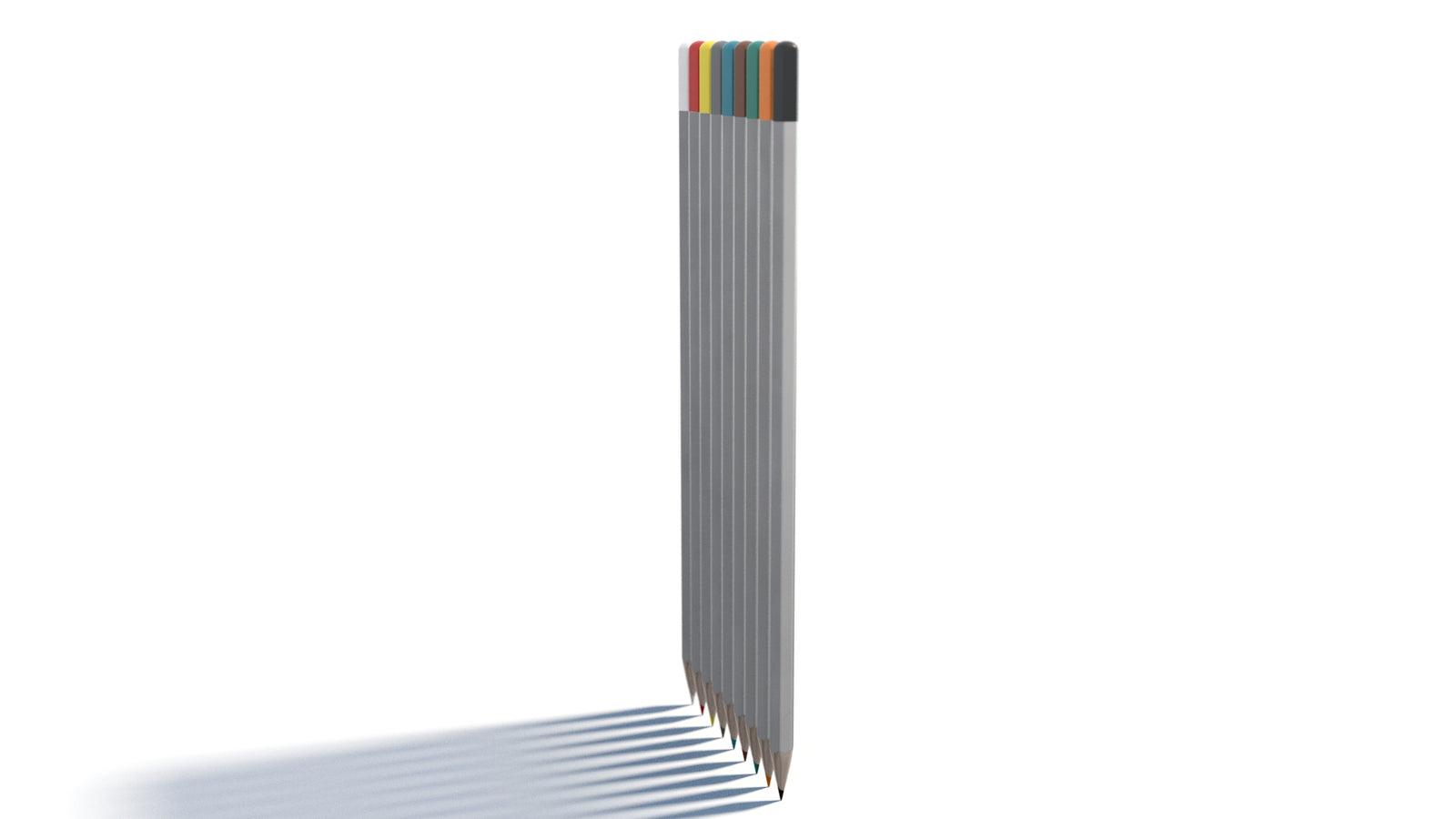 Realistic Colored Pencils 3D Model 360° view 1 frame 11