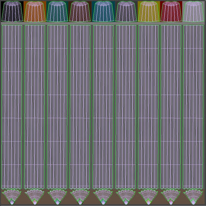 3D model of a Colored Pencils UVs