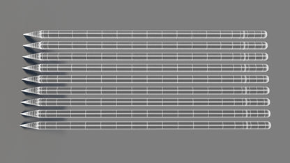 Colored Pencils 3D Model Wireframe