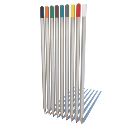 Realistic Colored Pencils 3D Model