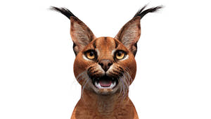 Photorealistic Caracal 3D Model Head Close Up View  Thumbnail