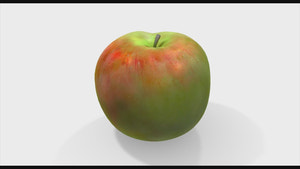 Apple Fruit 3D Model Thumbnail