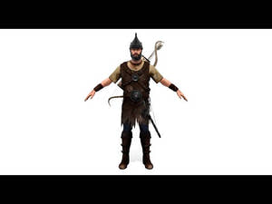 Archer Hair 3D Model 360 View Thumbnail