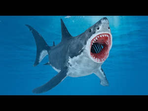 Animated Great White Shark 3D Model Thumbnail