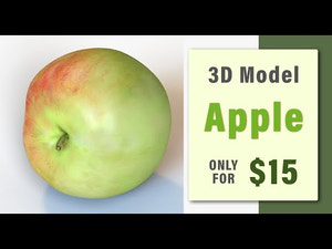 Apple Fruit 3D Model Thumbnail