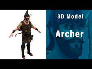 Realistic Archer 3D Model for Download 360 YouTube video Thumbnail