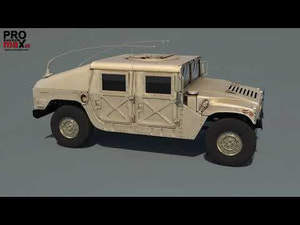 HMMWV Hummer Military Vehicle 3D Model 360 Turntable View Thumbnail