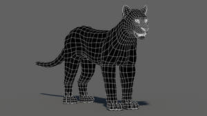 Game-Ready Puma 3D Model - Textured Thumbnail